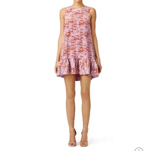 Floral Sleeveless Dress in Pink and Red - Picture 5 of 6